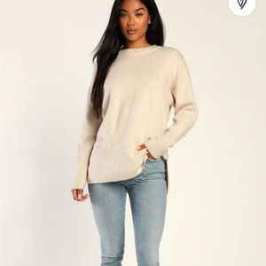 Lulus oversized crew neck sweater